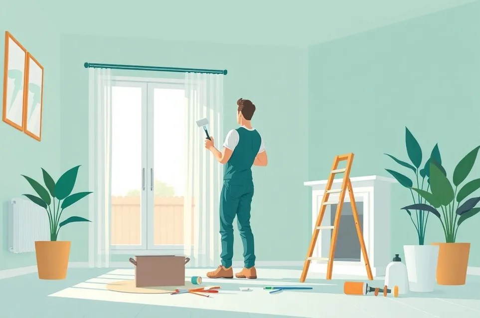 Intérieur rénové après travaux de peinture à Noisy-le-Sec