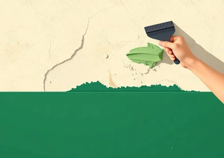 Application d'un enduit décoratif à la lisseuse sur un mur